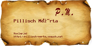 Pillisch Márta névjegykártya